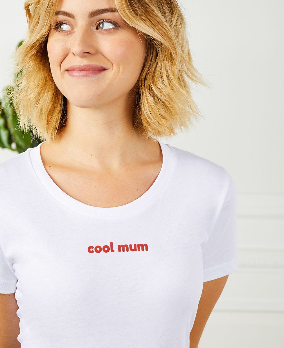 T-Shirt Frau Cool mum (gestickt)
