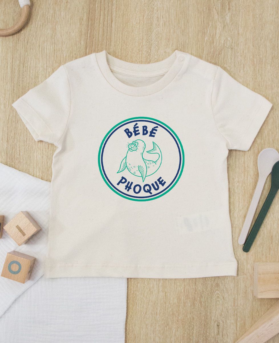 T-shirt bébé Trio Capitaine/Mousse/Phoque
