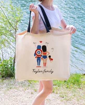 XXL bag Customized superhero family