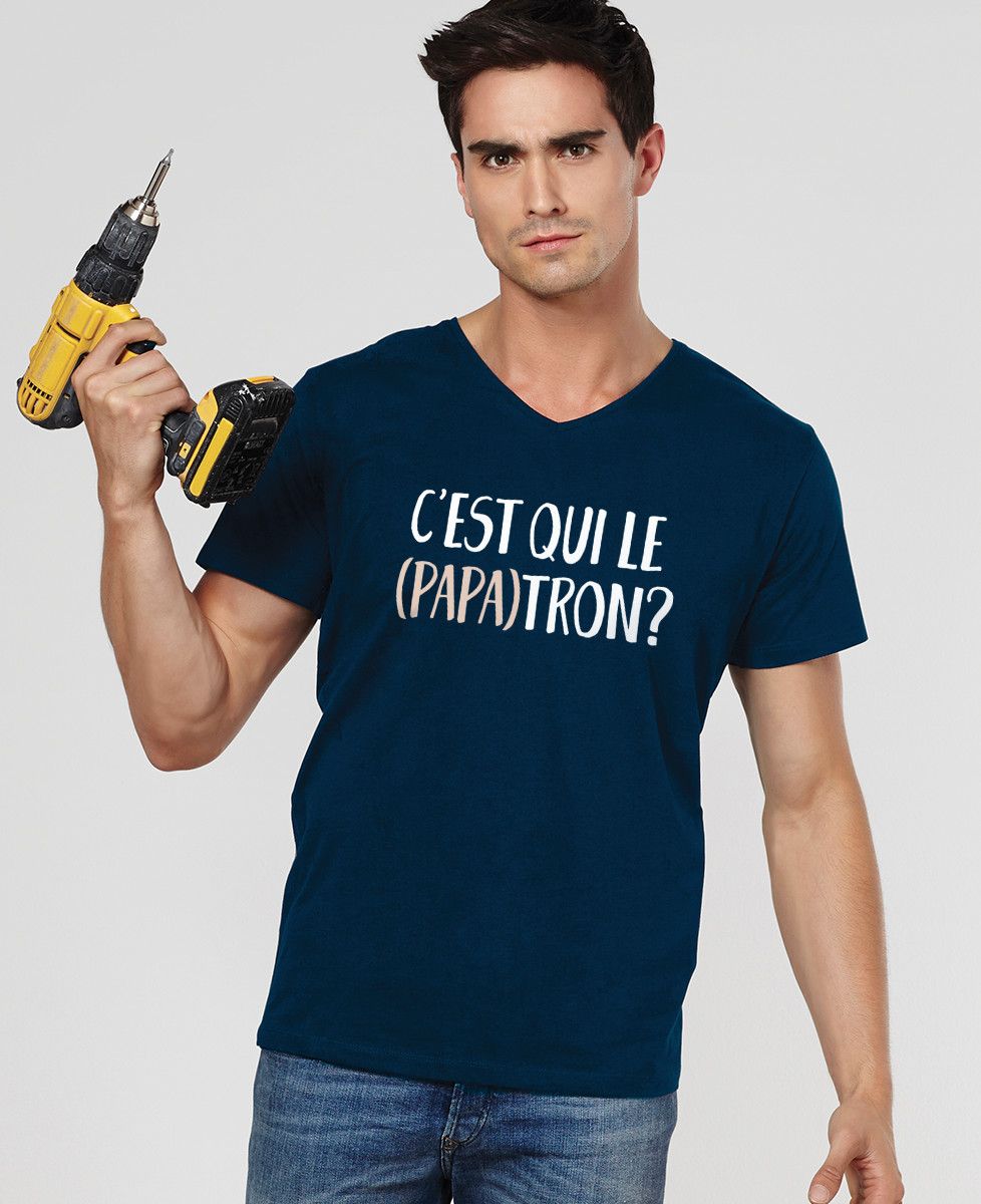 T-Shirt homme C'est qui le (PAPA)tron?
