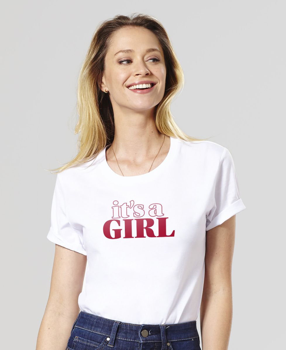 T-shirt femme It's a girl - Cadeaux Maman, Future Maman