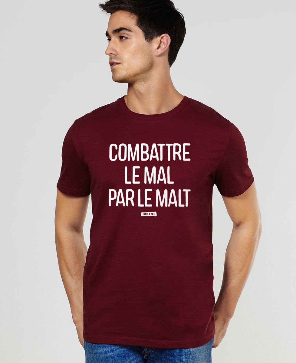 T-shirt homme Le mal par le malt - Apéro