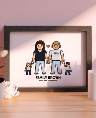 Photo frame Customized toy family - Gifts for Dad, Mom's gifts, Papy's gift, Grandma's gifts