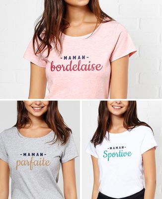 T-shirt femme Maman personnalisé - Cadeaux Maman, Future Maman