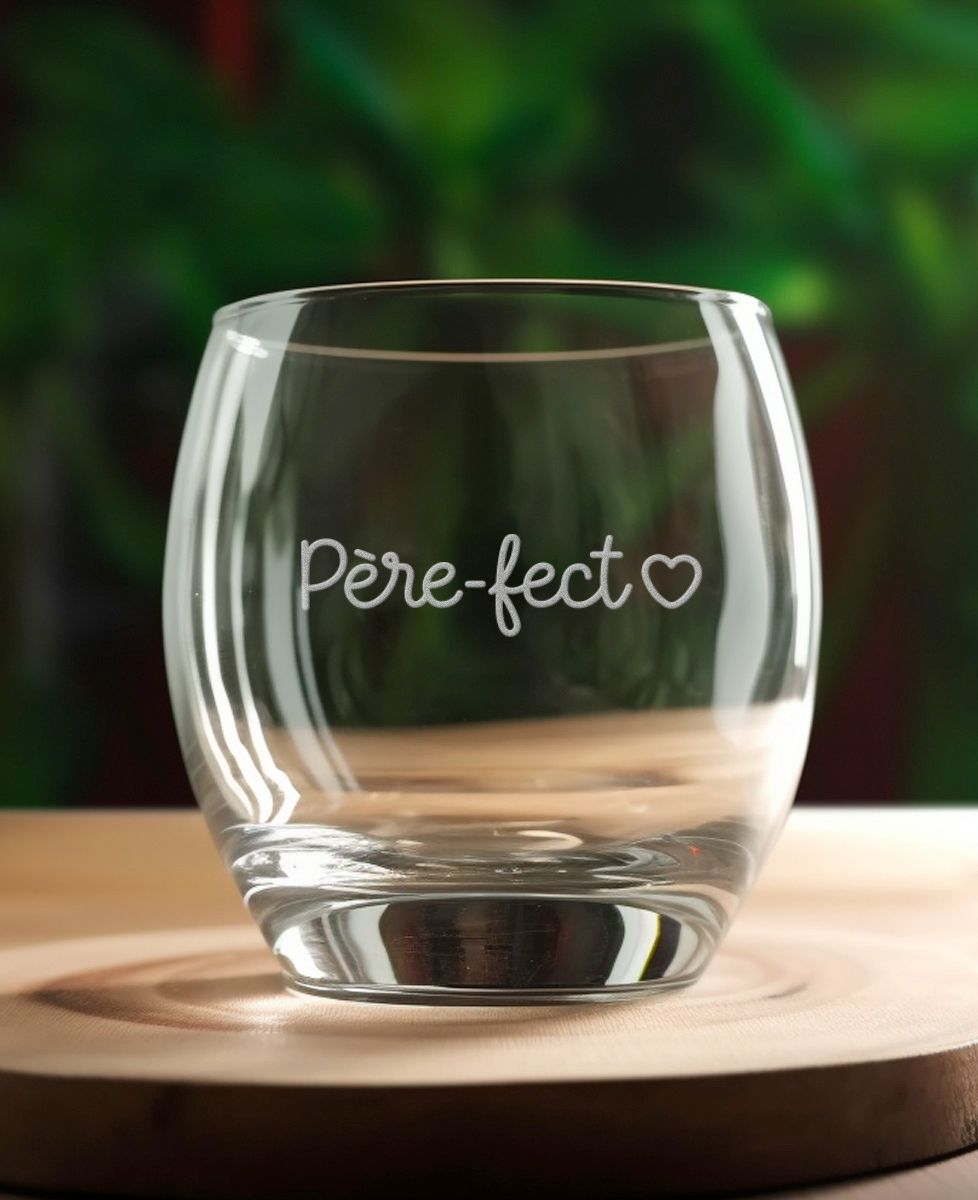 Verre à whisky Père-fect (gravé) - Cadeaux Papa, Apéro, Mariage