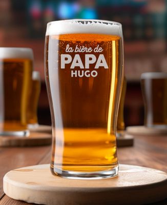 Cadeau de fête des pères - Verre à bière - 473 ml - Cadeau pour la fête des hommes, cadeau pour la fête des pères, anniversaire, Noël, tasse avec motif de bière