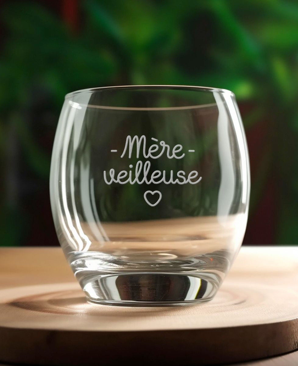 Verre à whisky Mère-veilleuse (gravé) - Cadeaux Maman, Apéro, Cadeaux Mamie, Future Maman, Mariage