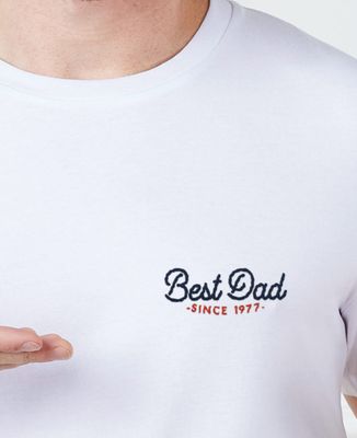 Men's T-Shirt Best dad since personalized embroidery - Gifts for Dad, Papy's gift