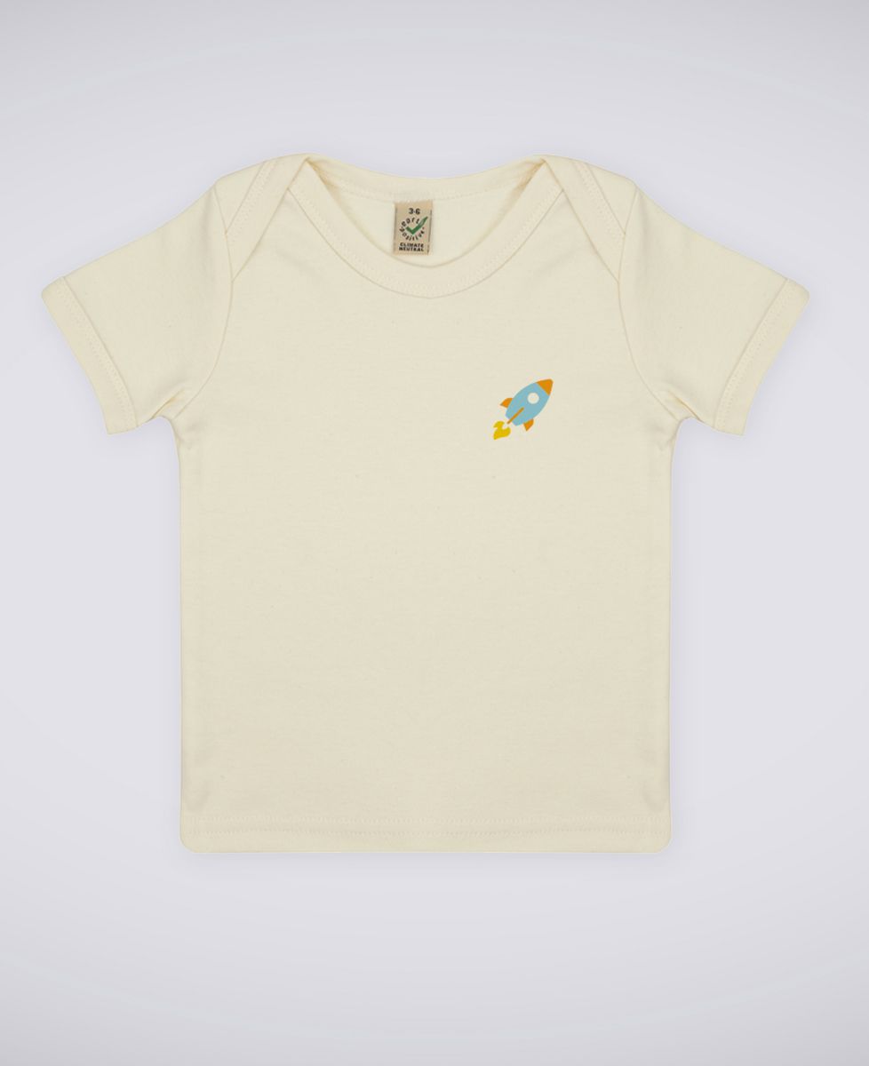 T-Shirt bébé Fusée (brodé)