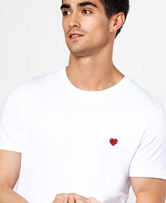Men's T-Shirt Heart (embroidered) - Couple gifts