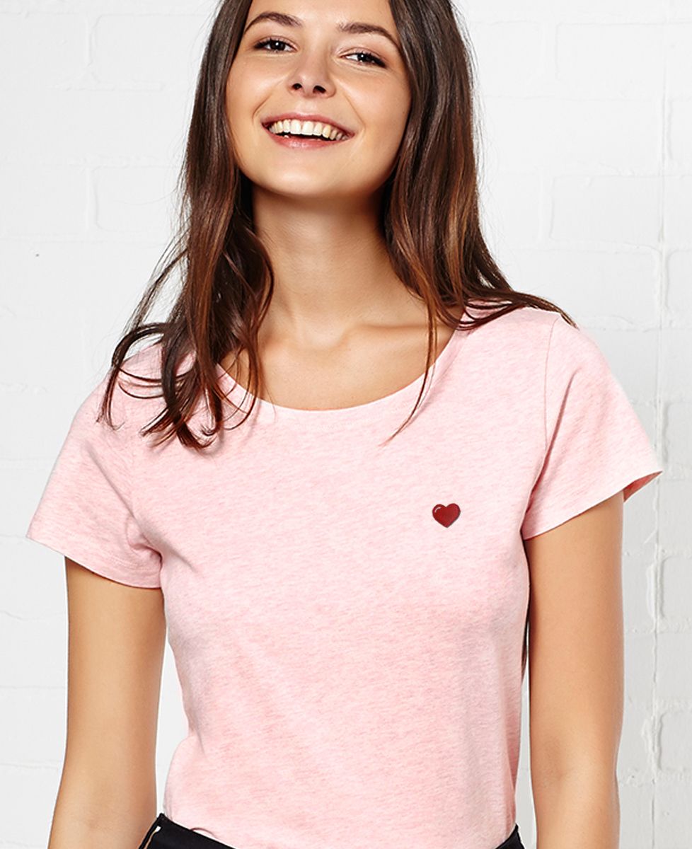 T-Shirt femme Coeur (brodé)