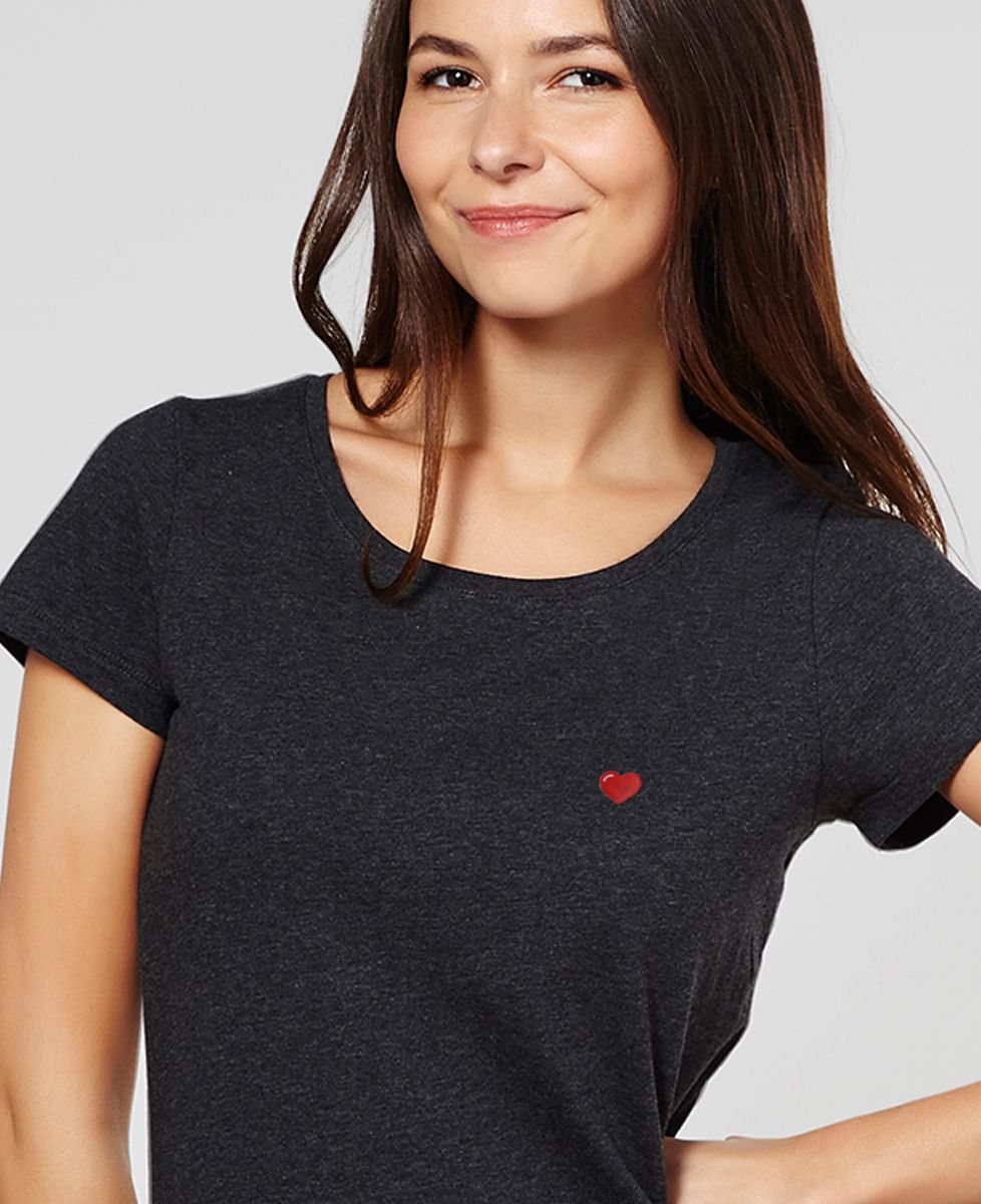 T-Shirt femme Coeur (brodé)