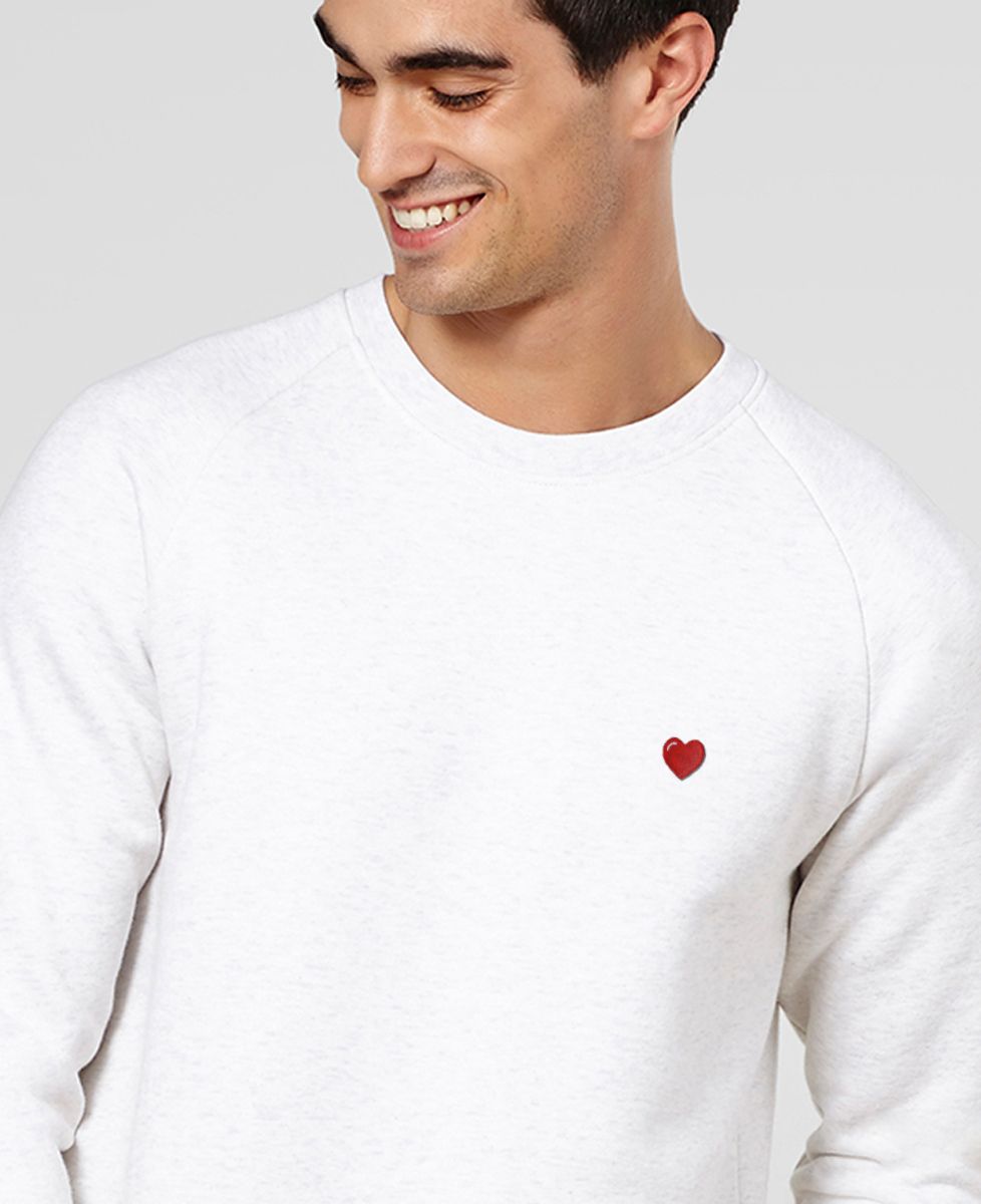 Sweatshirt homme Coeur (brodé)