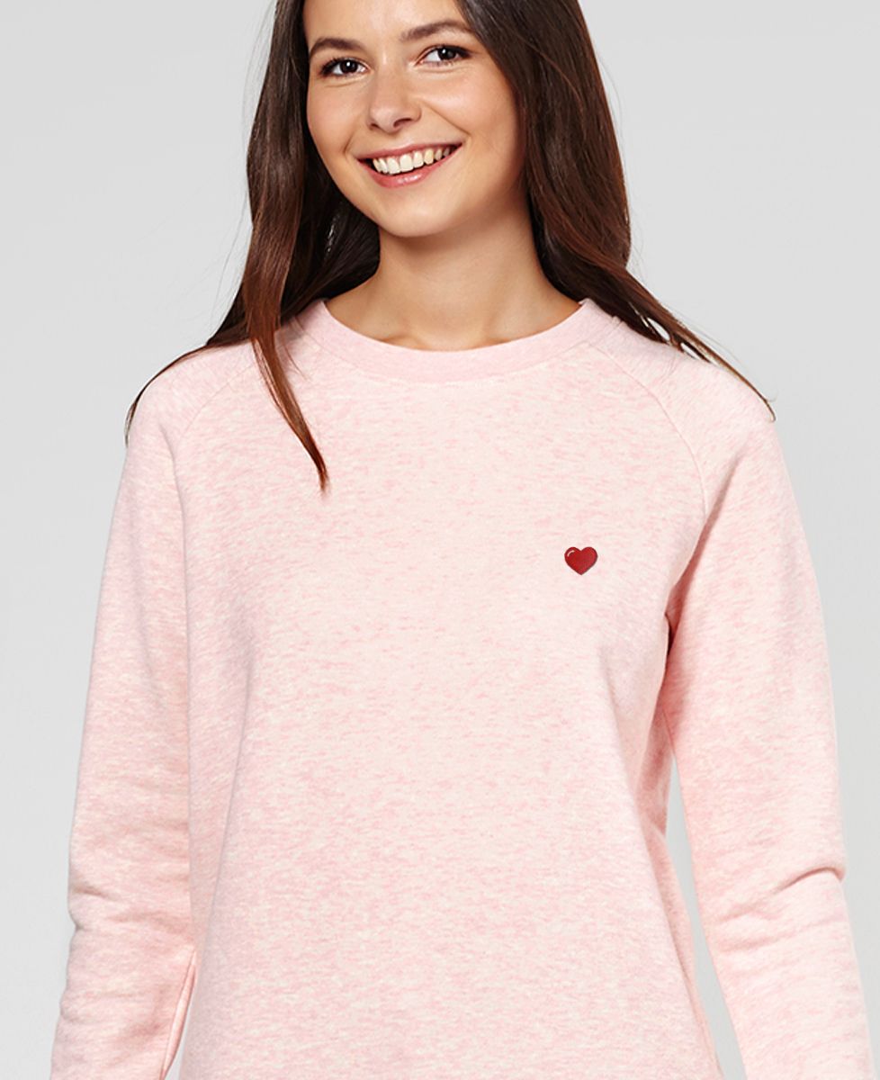 Sweatshirt femme Coeur (brodé)
