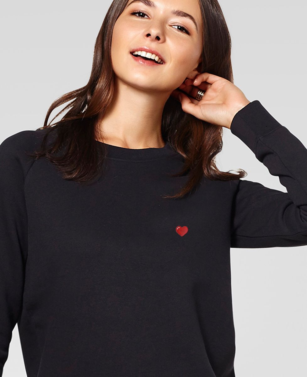 Sweatshirt femme Coeur (brodé)