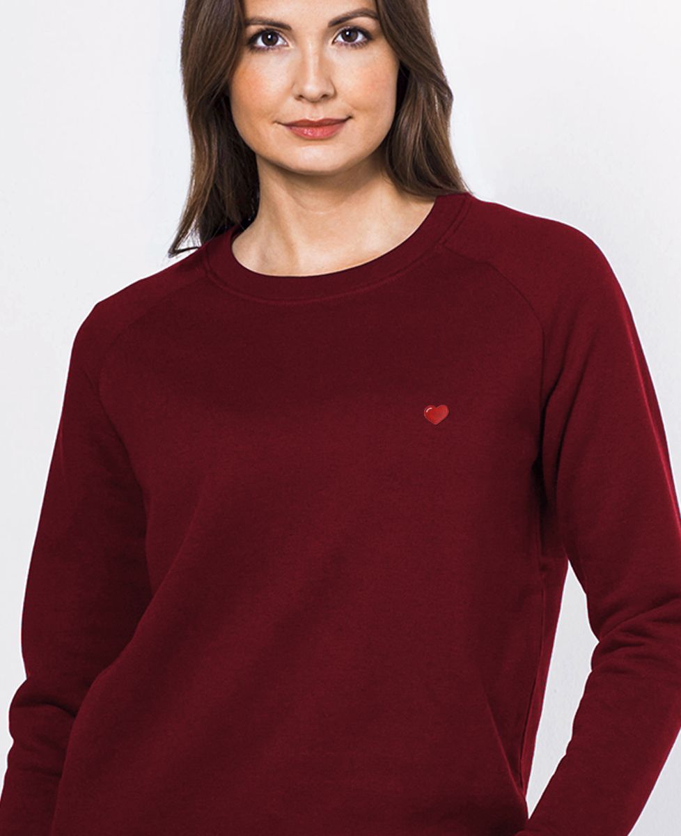 Sweatshirt femme Coeur (brodé)
