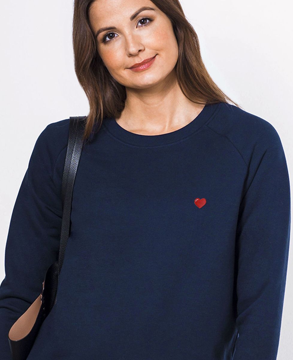 Sweatshirt femme Coeur (brodé)