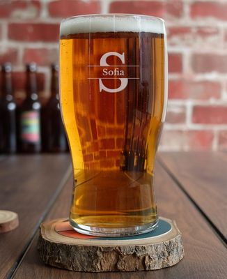 Bicchiere da birra Iniziali e nomi personalizzati - Aperitivo, Matrimonio