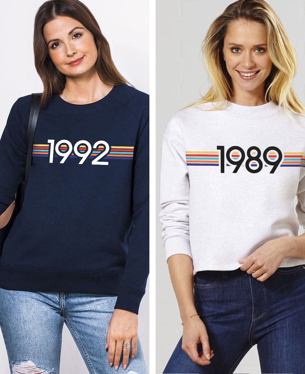 Sweatshirt femme Année personnalisé