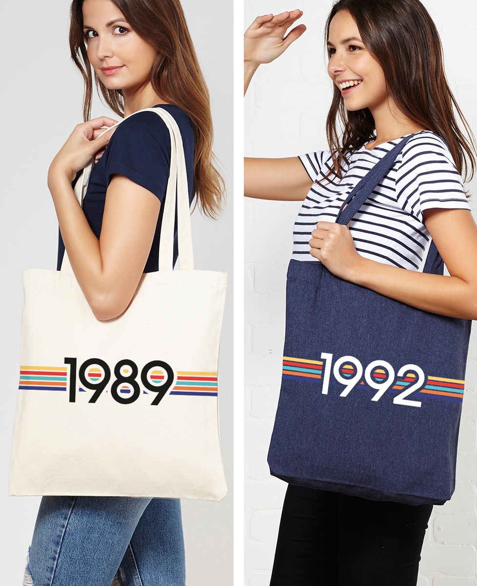 Tote bag Année personnalisé