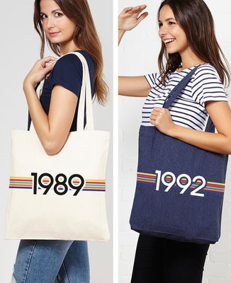 Tote bag Année personnalisée