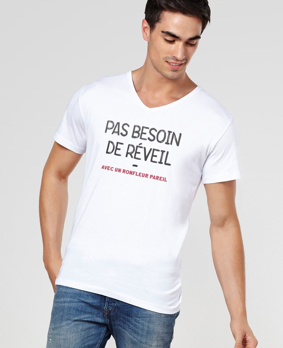 T-Shirt homme Pas besoin de réveil