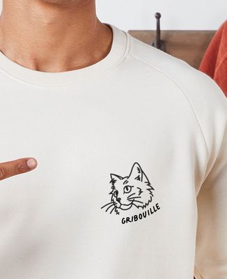 Men's sweatshirt Custom embroidered animal - Matching Duo, Animals