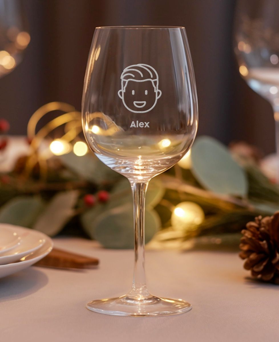 AMAVEL Calice da Vino Bianco con Incisione per Il Compleanno, Auguri di AMAVEL Calice da Vino Bianco con Incisione per Il Compleanno, Auguri di