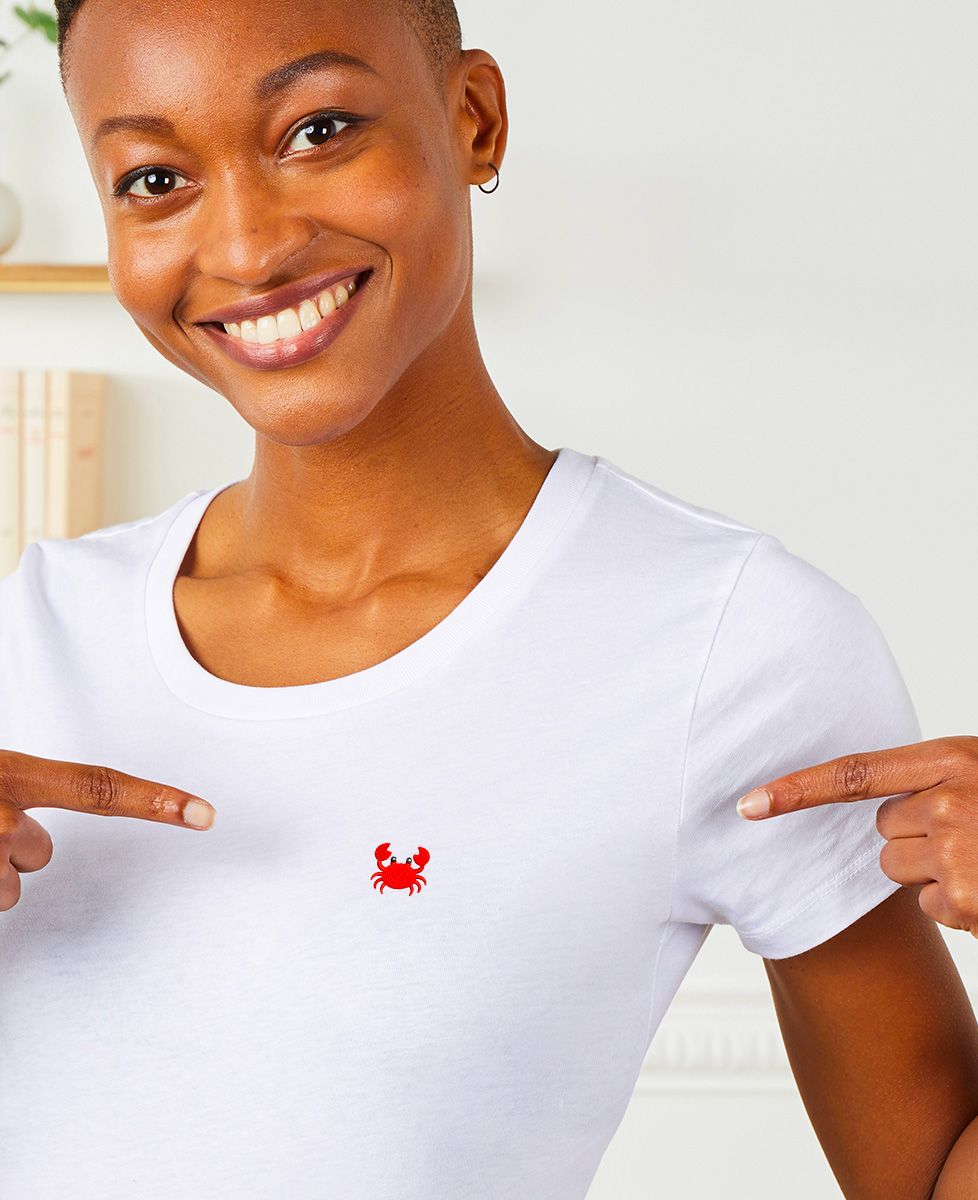 Women's T-Shirt Crab (embroidered) - Animals