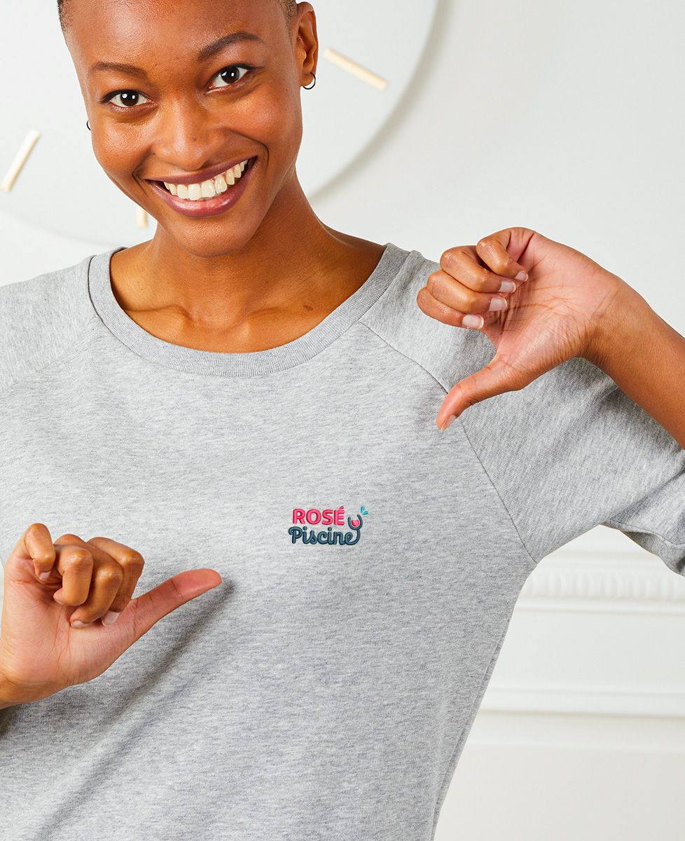 Sweatshirt femme Rosé Piscine (brodé) - Apéro