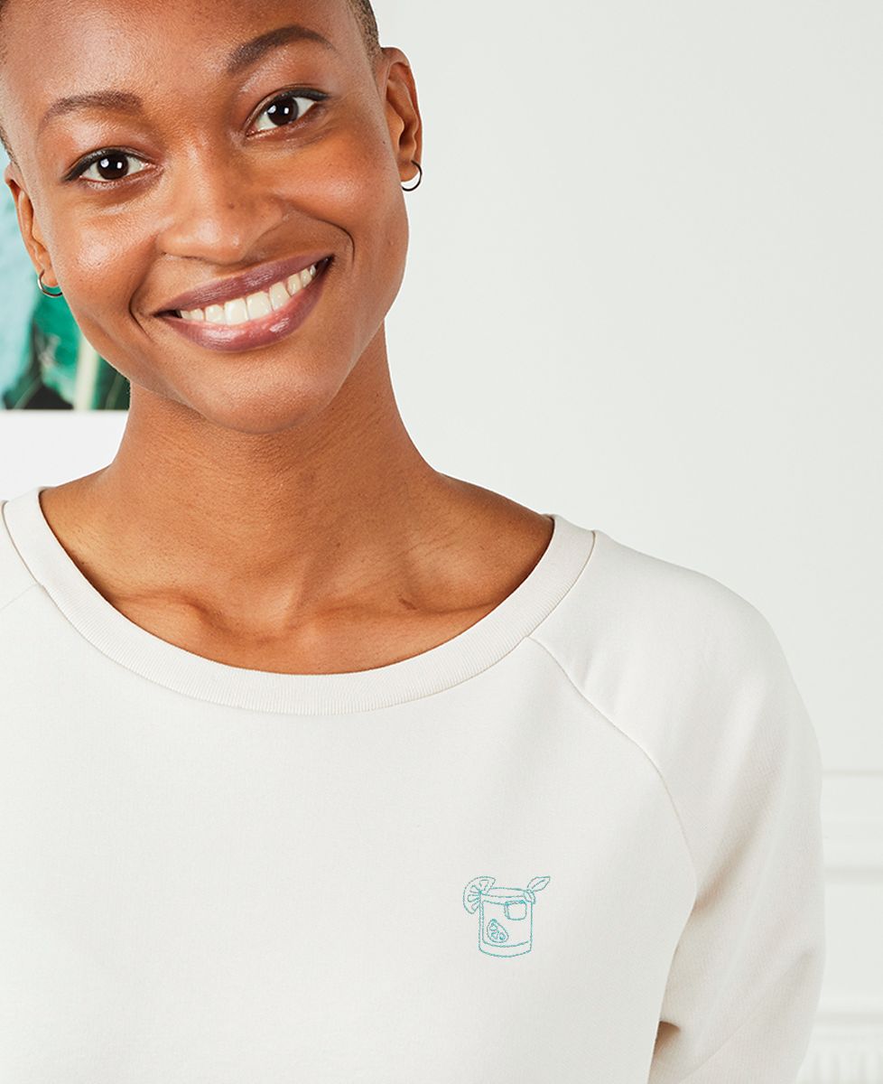 Sudadera de mujer Cóctel de gin-tonic (bordado) - Aperitivo