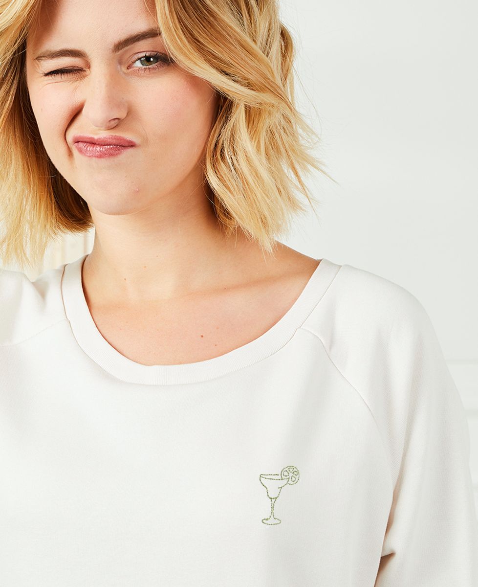 Dames sweatshirt Margarita cocktail (geborduurd) - Aperitief