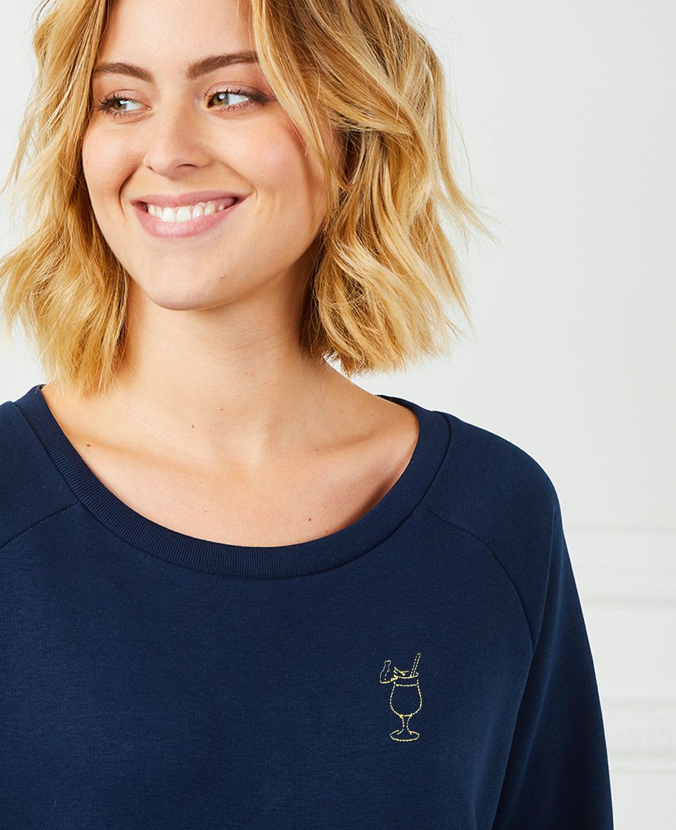 Women's sweatshirt Piña colada cocktail (embroidered) - Aperitif