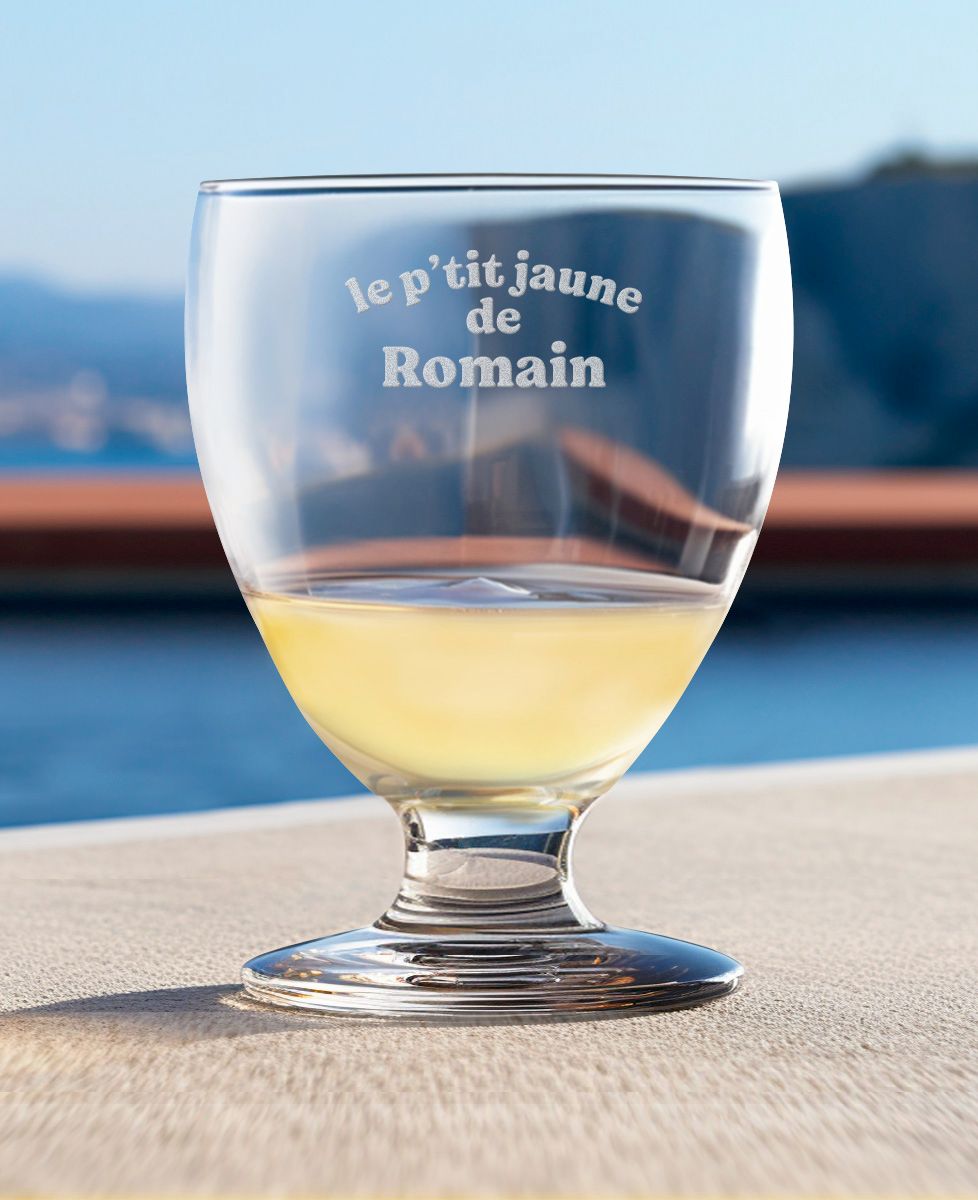 Verre à Pastis Personnalisable - 16 Cl - Cadeau Anniversaire Homme 50 Ans - Gravure Prénom Et Message - Fabriqué En France