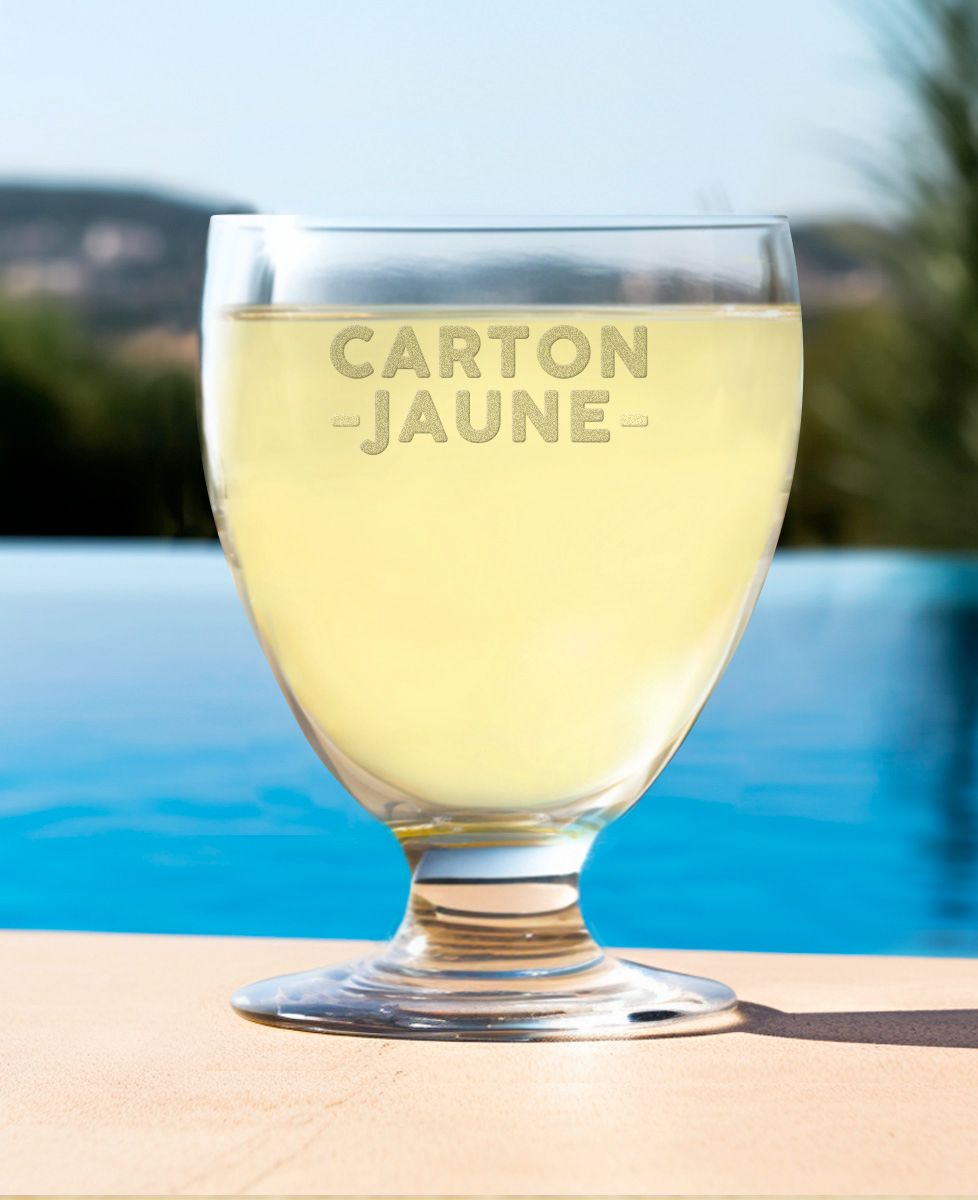 Verre à pastis Carton jaune - Apéro