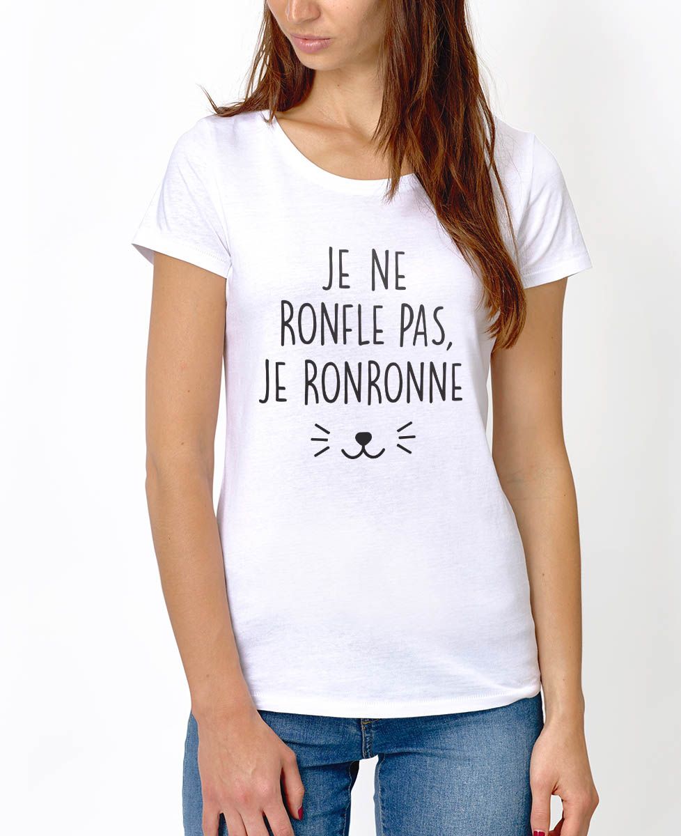 T-shirt femme Je ne ronfle pas - Cadeaux Couple