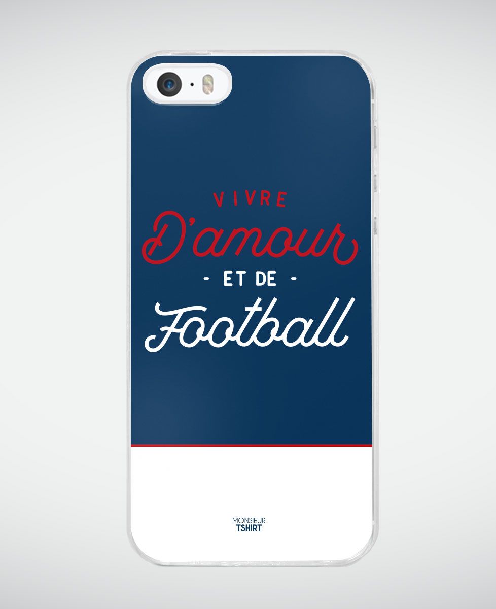 Coque smartphone Vivre d'amour et de football