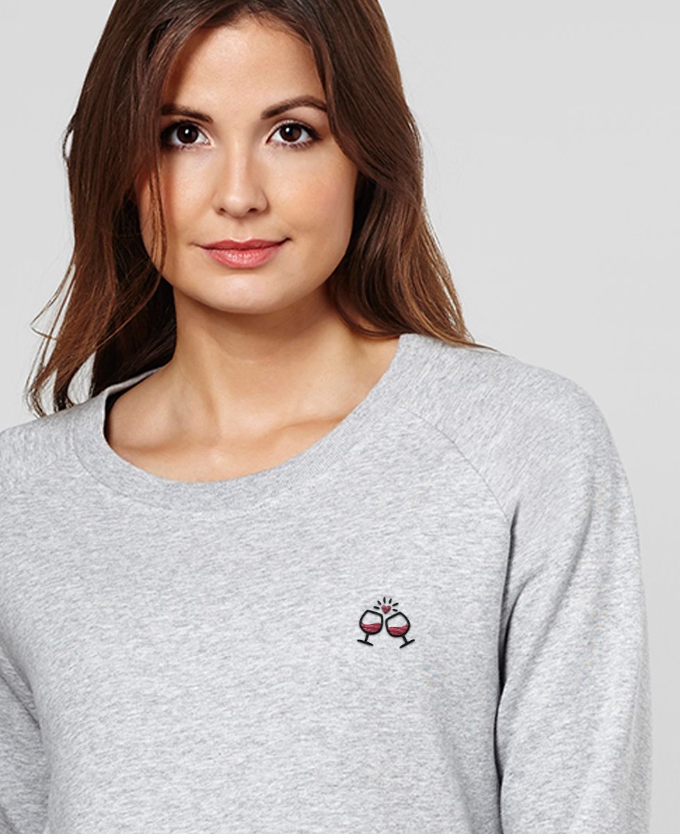 Dames sweatshirt Proost (geborduurd) - Aperitief