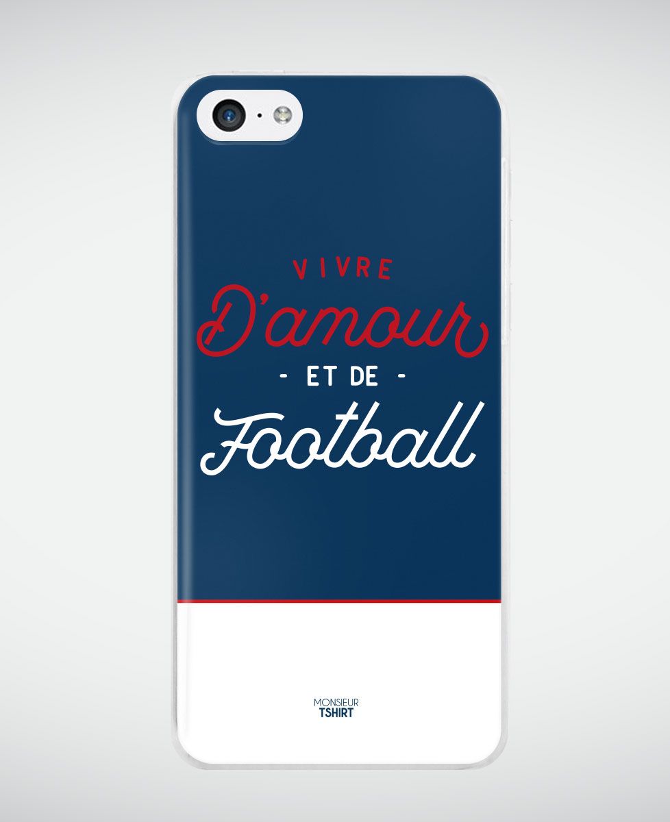Coque smartphone Vivre d'amour et de football