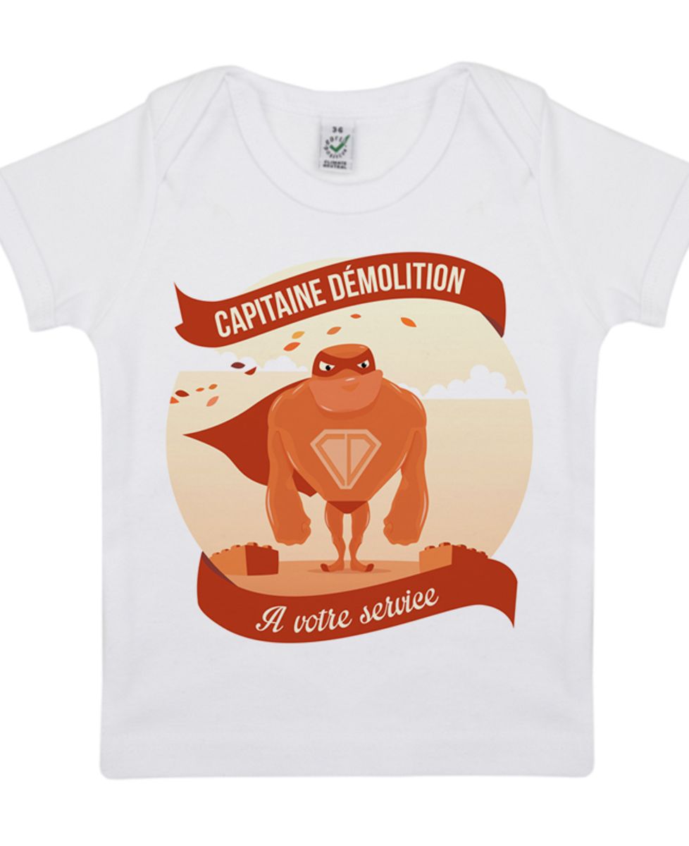 T-Shirt bébé Capitaine demolition