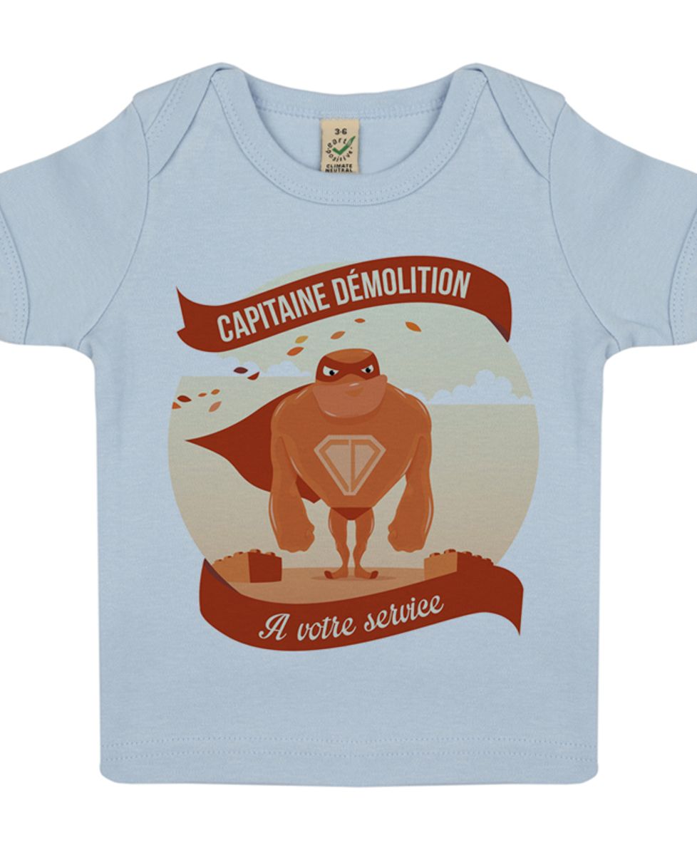 T-Shirt bébé Capitaine demolition
