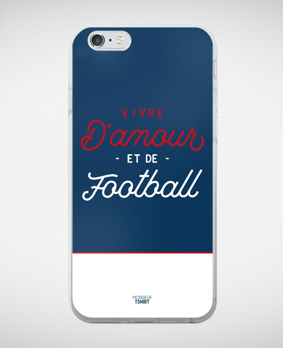 Coque smartphone Vivre d'amour et de football