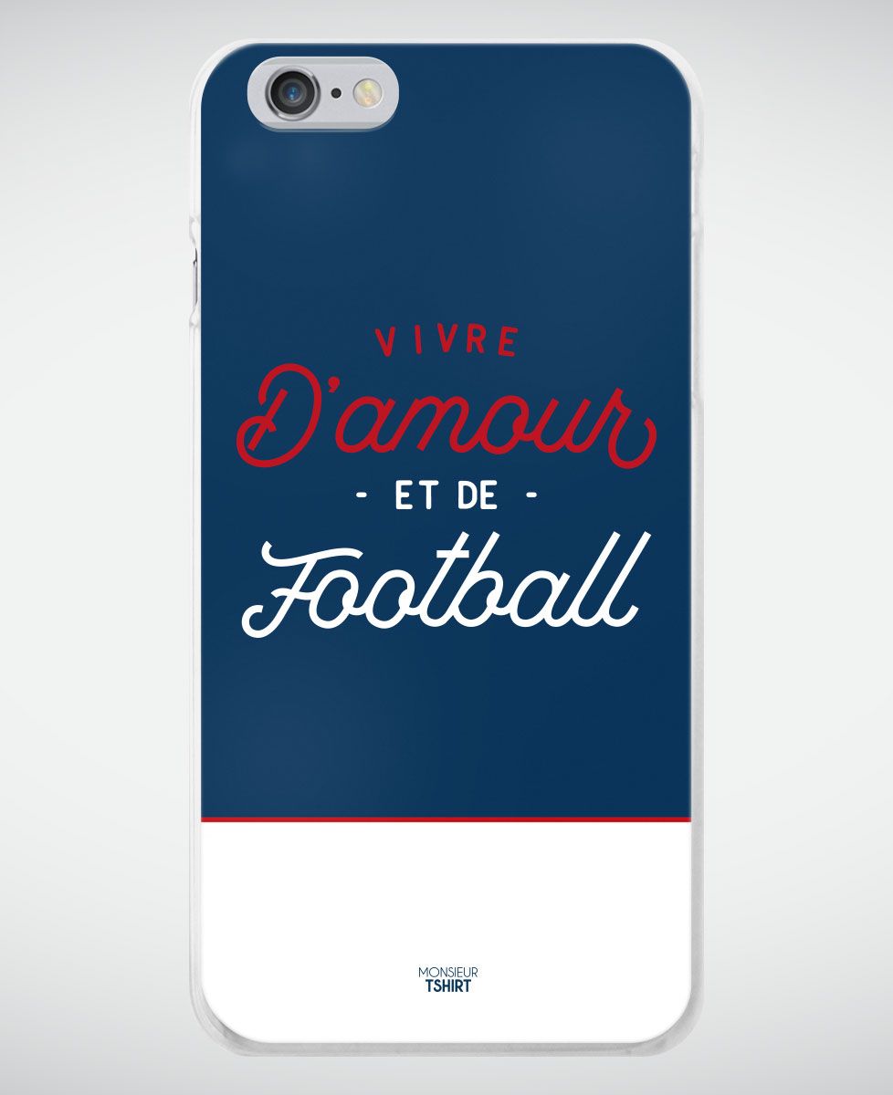 Coque smartphone Vivre d'amour et de football