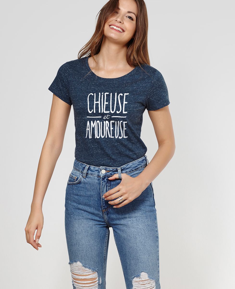 T-Shirt femme Chieuse et amoureuse