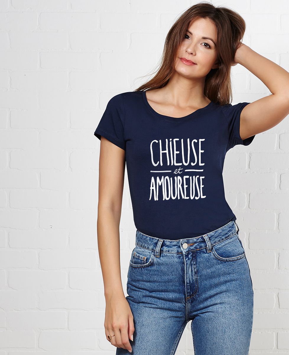 T-Shirt femme Chieuse et amoureuse