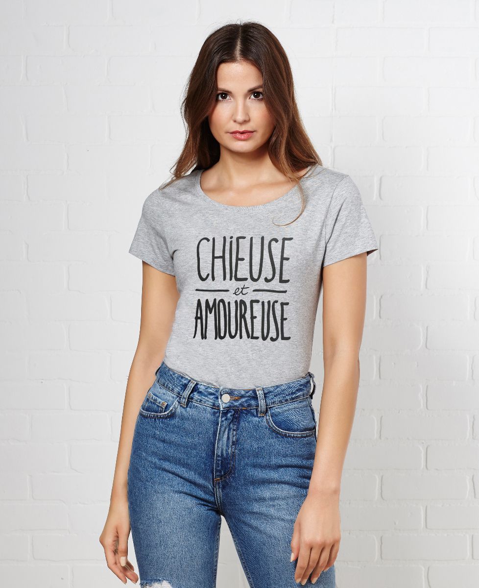 T-Shirt femme Chieuse et amoureuse