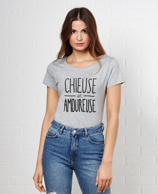 T-Shirt femme Chieuse et amoureuse