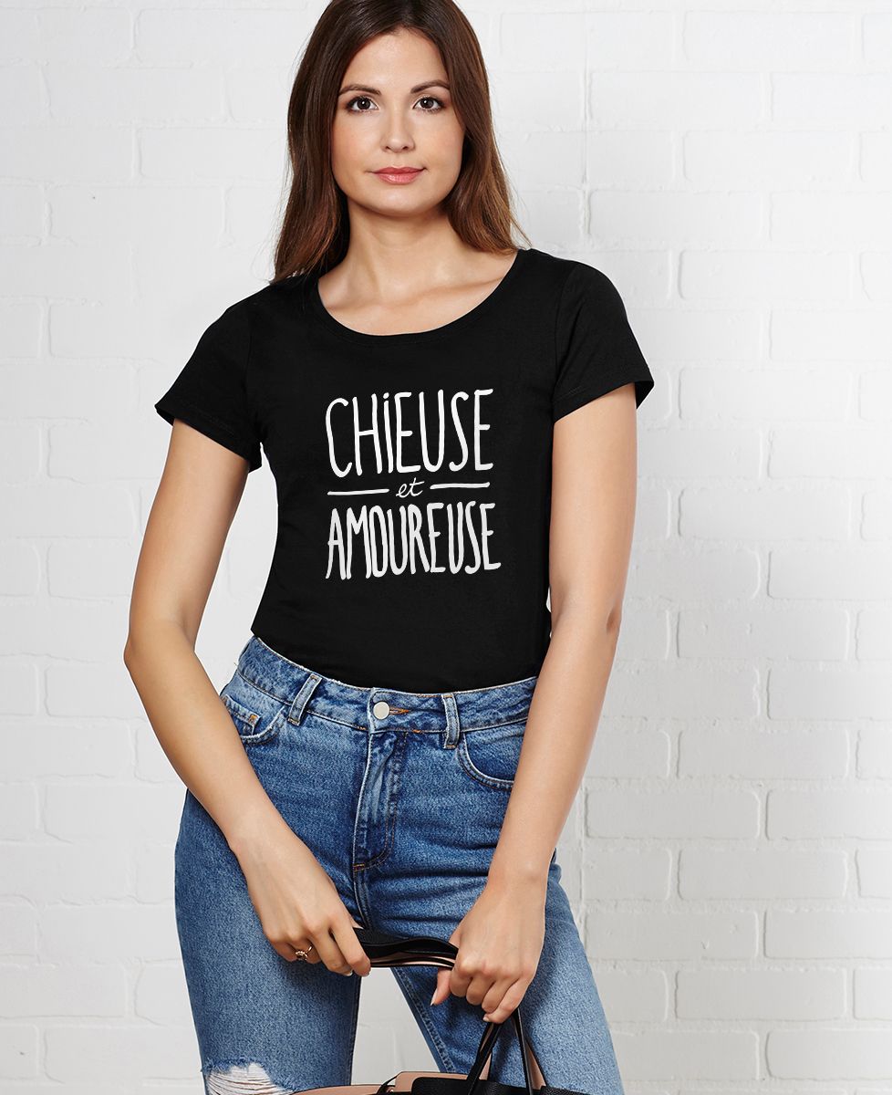T-Shirt femme Chieuse et amoureuse
