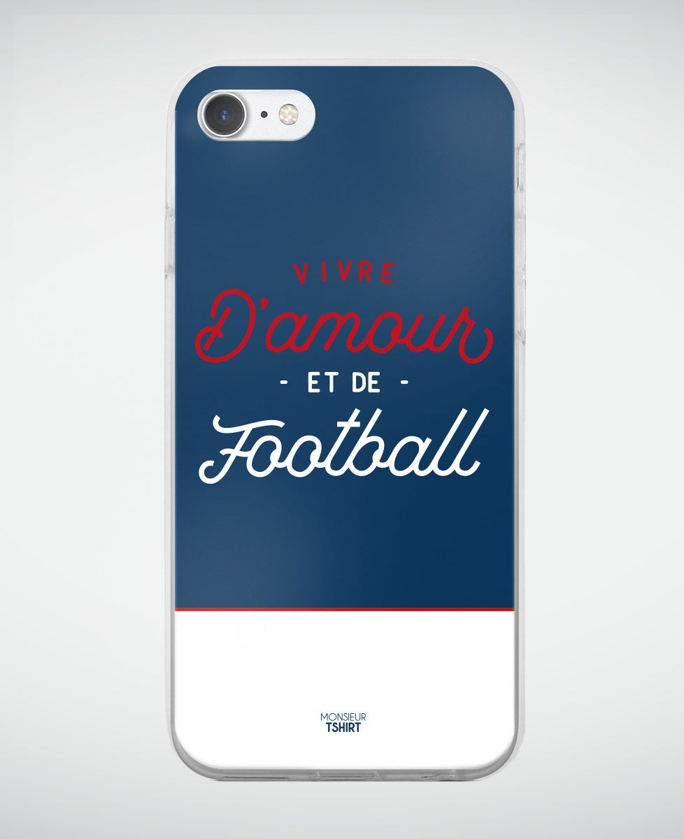 Coque smartphone Vivre d'amour et de football