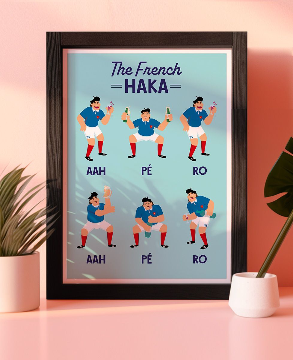 Cadre à poser The French Haka - Sport, Rugby